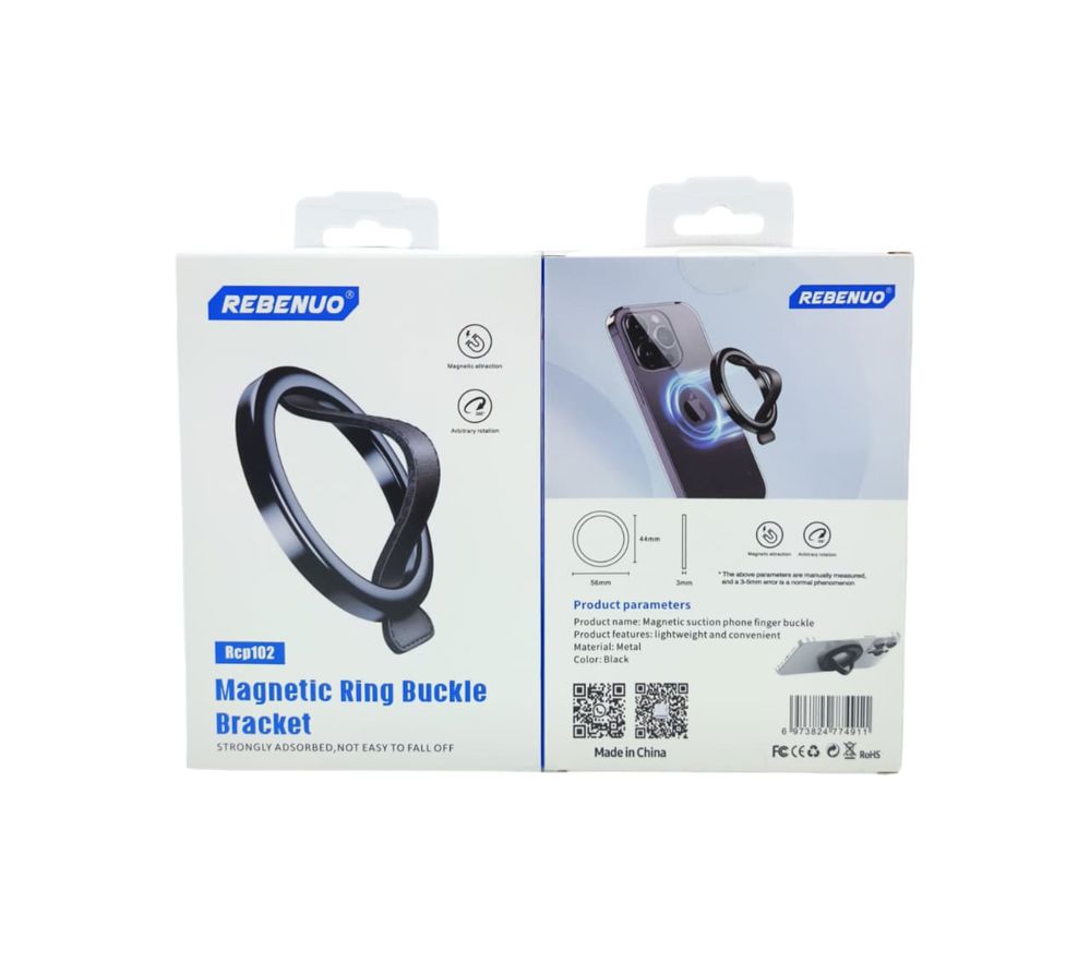 مسكة وحامل جوال مغناطيسيRCP102  Rebenuo - دوران 360 درجة، متوافق مع MagSafe وتصميم معدني أنيق_thumbnail_1